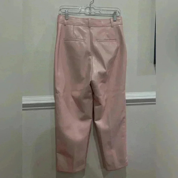 Aritzia Babaton Vegan leather Command Pants in Poetic pink Size 8 NWOT - Picture 3 of 10
